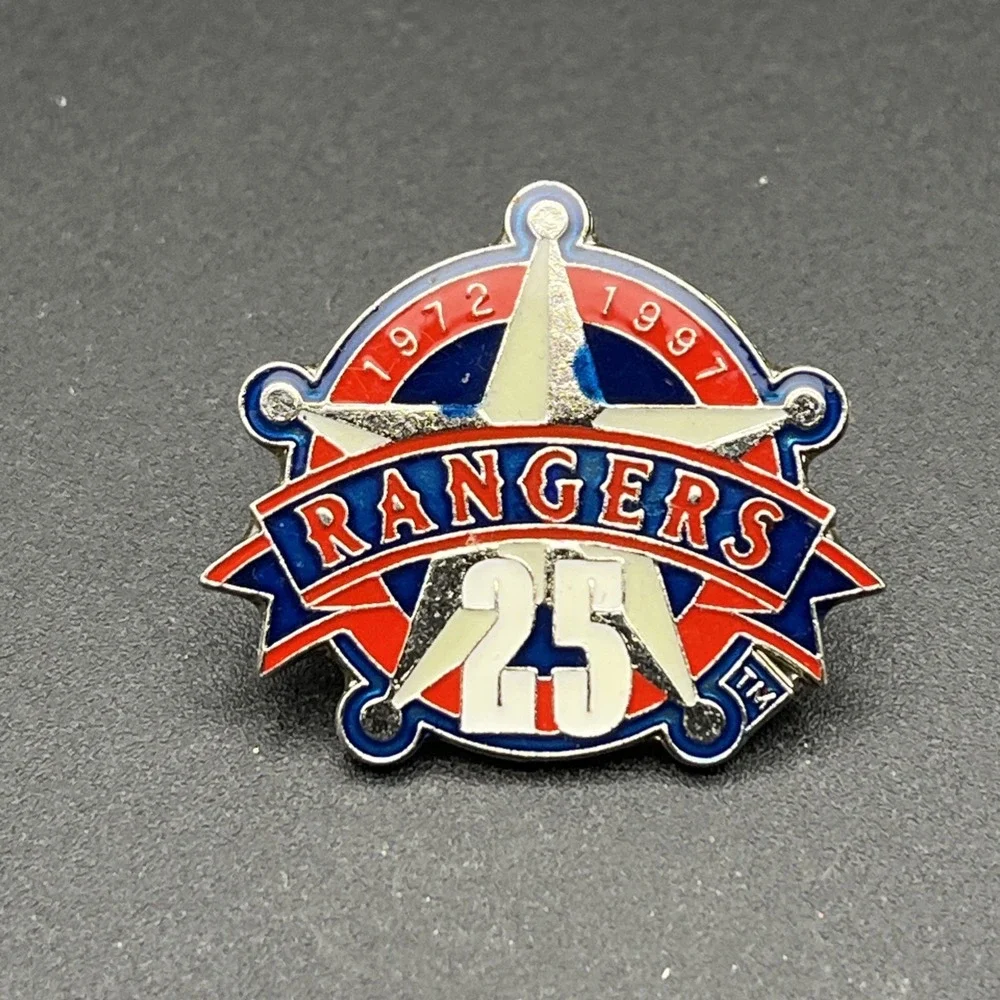 Texas Rangers 1997 MLB Baseball 25th Anniversary Lapel Hat‎ Pin